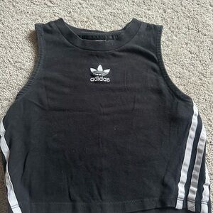 adidas Black Tee with White Trefoil Tag